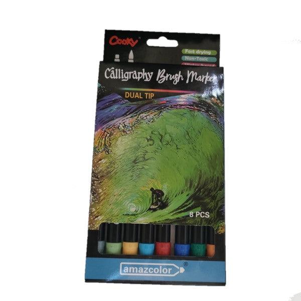 Calligraphy Brush Marker 8pc