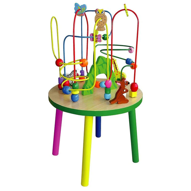Creative Colour Wooden Abacus Play Table - 4aKid