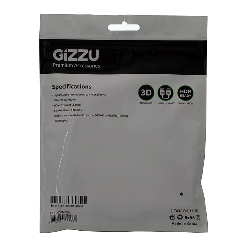 gizzu-high-speed-v2.0-hdmi-0.6m-cable-with-ethernet-polybag-3-image