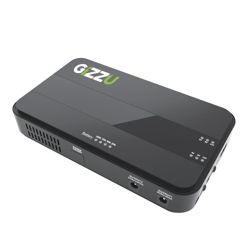 gizzu-36w-32wh-8800mah-mini-dual-dc-ups-black-1-image