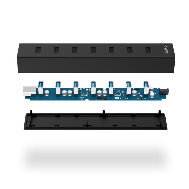 orico-7-port-usb3.0-aluminium-hub---black-3-image