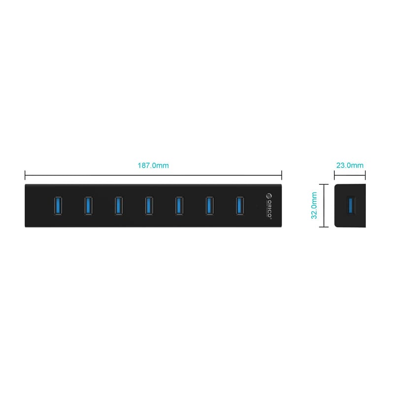 orico-7-port-usb3.0-aluminium-hub---black-4-image