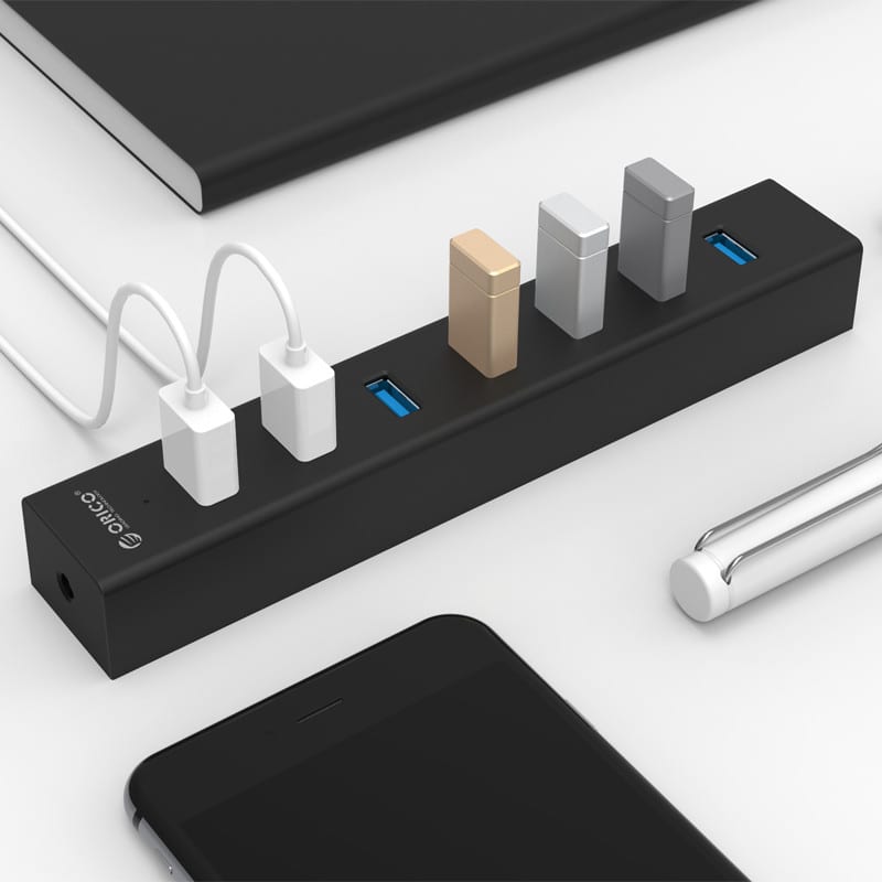 orico-7-port-usb3.0-aluminium-hub---black-5-image