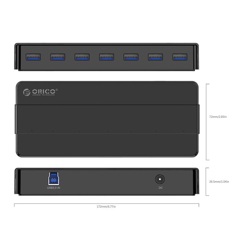 orico-7-port-additional-power-usb3.0-hub---black-3-image