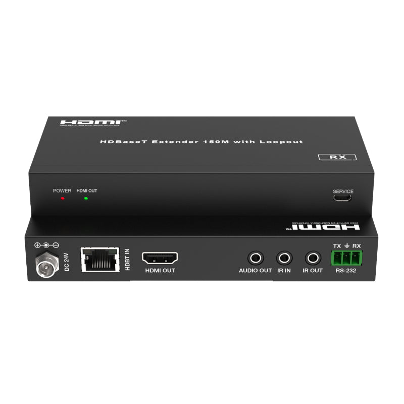 hdcvt-hdmi-hdbaset-150m-1080p-extender-w/audio-embedder-and-de-embedder-2-image