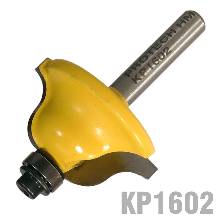 pro-tech-roman-ogee-bit-1-3/8'-x-16mm-(1/4'-radius)-1/4'-shank-kp1602-1