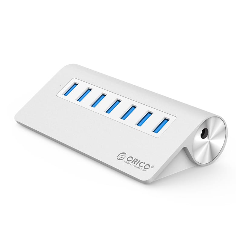 orico-7-port-usb3.0-hub-aluminium---silver-2-image