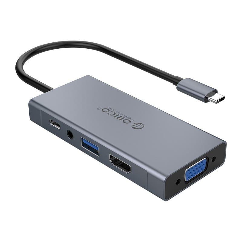 orico-5-in-1-[1-x-hdmi-|-1xusb3.0-|-1xvga-|-1x3.5mm-|-1xtype-c-pd]-multifunctional-docking-station-1-image