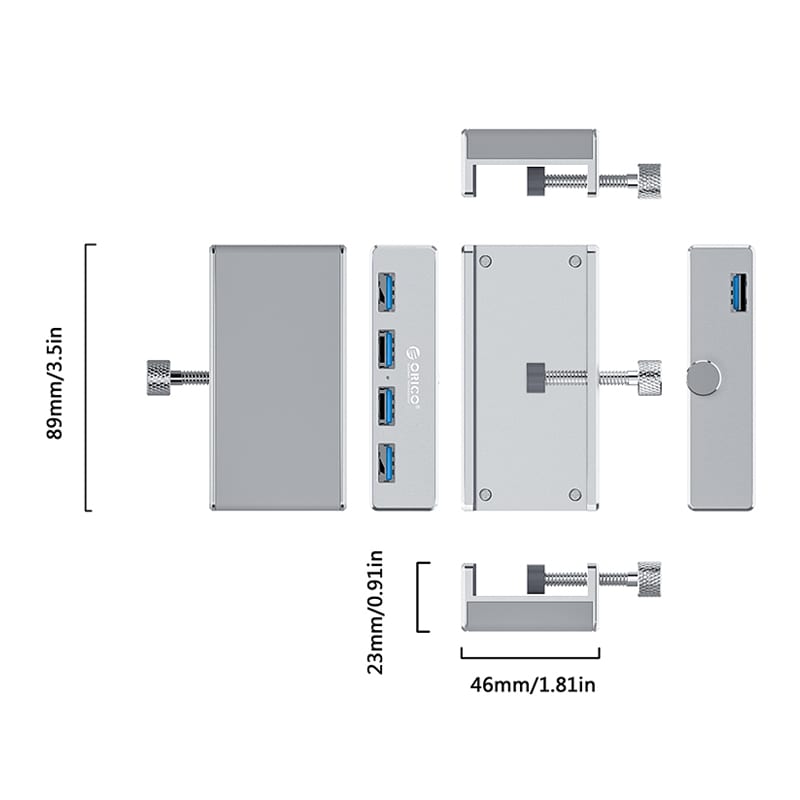 orico-4-port-usb3.0-clip-on-usb-hub-|-4x-usb3.0|-aluminium-3-image