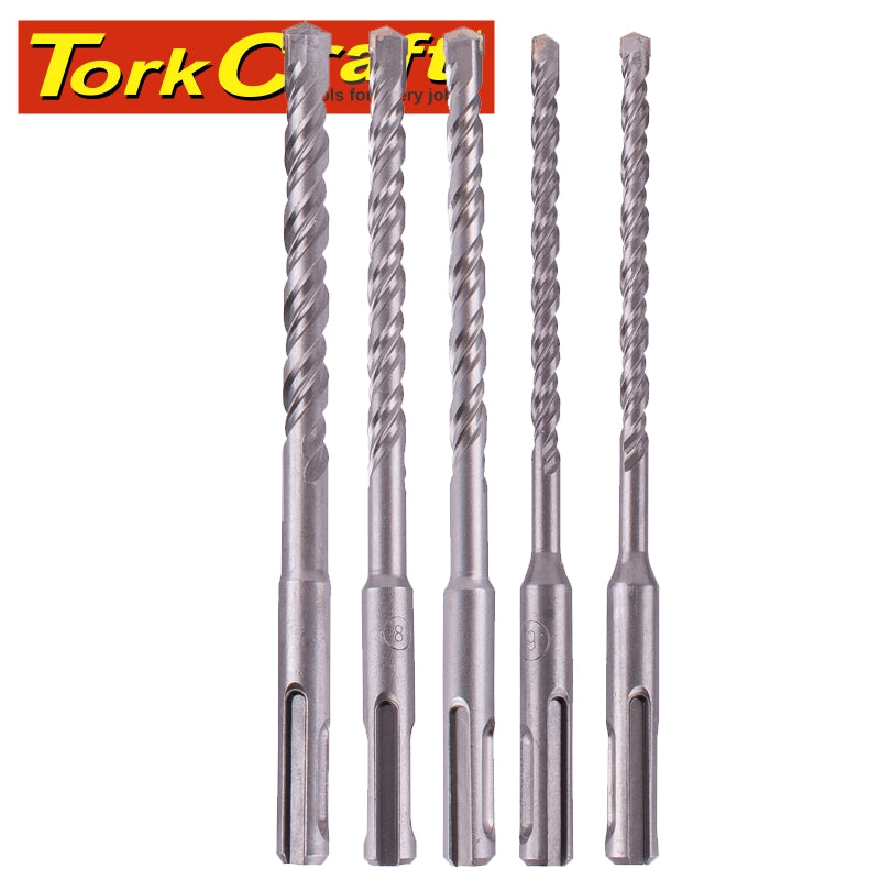 tork-craft-sds-160mm--drill-bit-set-5pc-2-x6mm,-2-x-8mm,-1x10mm-nr07310-3