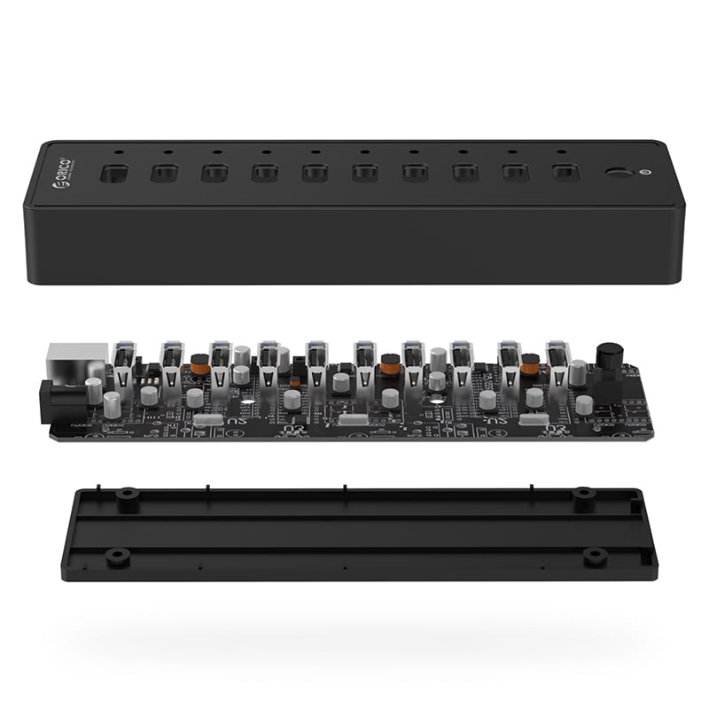 orico-10-port-30w-additional-power-usb2.0-hub---black-4-image