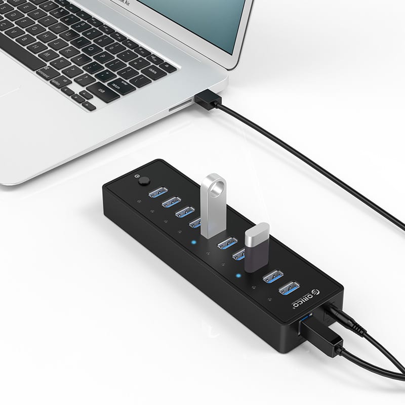 orico-10-port-30w-additional-power-usb3.0-hub---black-2-image