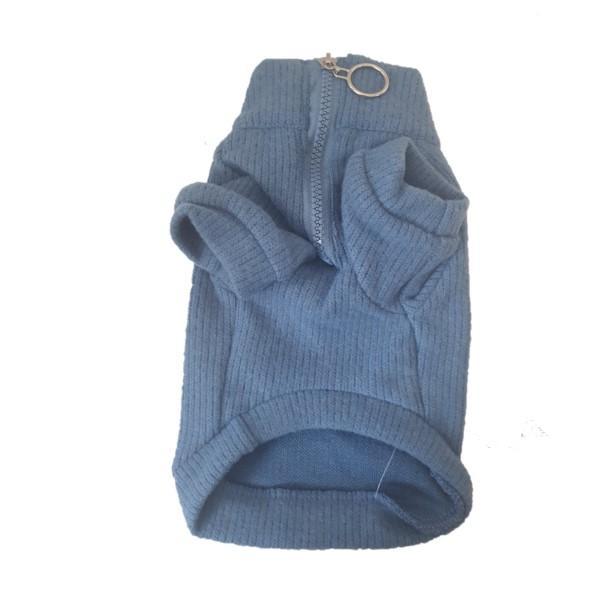 Lined Fleece Sweater For Dogs - Navy Blue - 4aPet