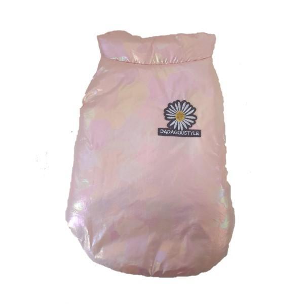 Metallic Puffer Jacket For Dogs - Pink - 4aPet