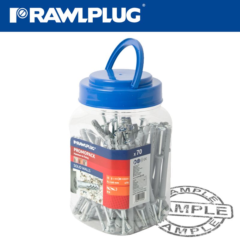 rawlplug-nyl-nail-in-fixing-8x100mm-cyl-head-with-screws-x70-per-jar-raw-r-c1-fx-n-08c100-2