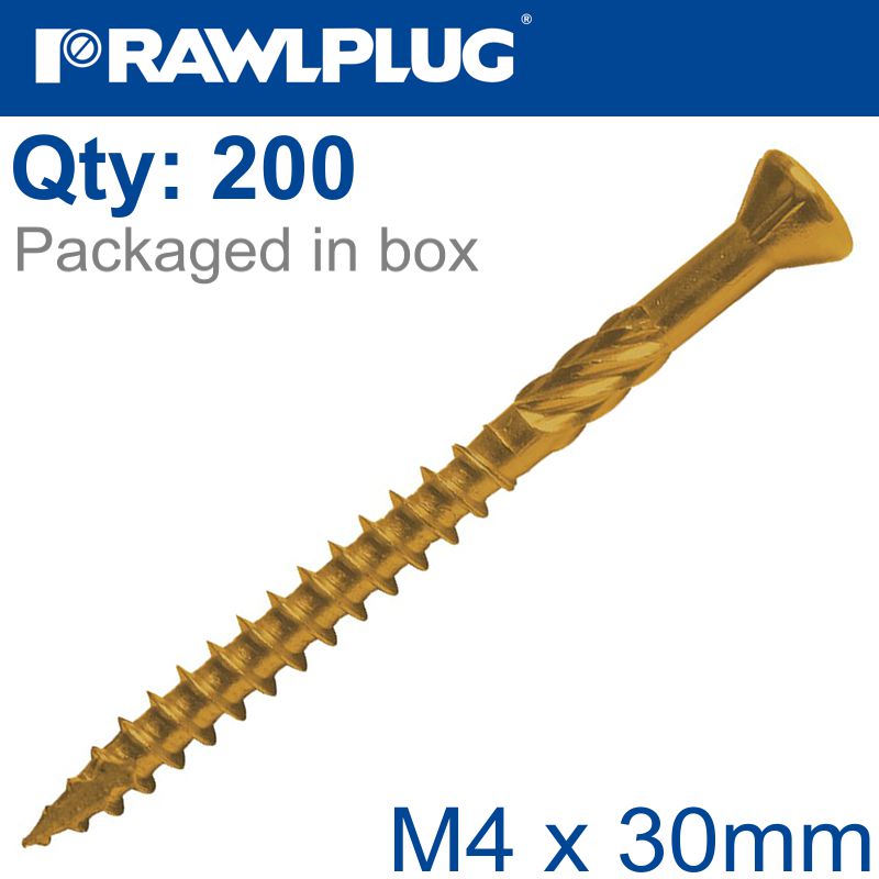 rawlplug-r-dsx-decking--screws-m4-x-30-ginger-ruspert-x200-box-raw-r-dsx-4030-1