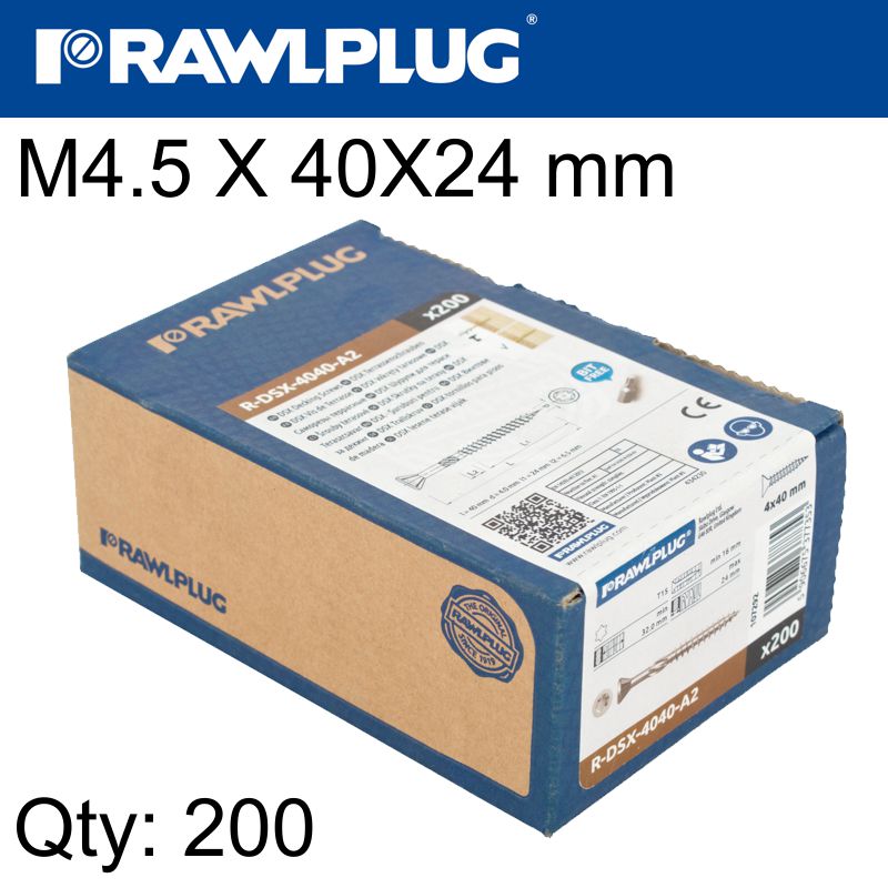 rawlplug-r-dsx-decking--screws-m4.5-x-40x24-a2-ss-x200-box-raw-r-dsx-4540-a2-1