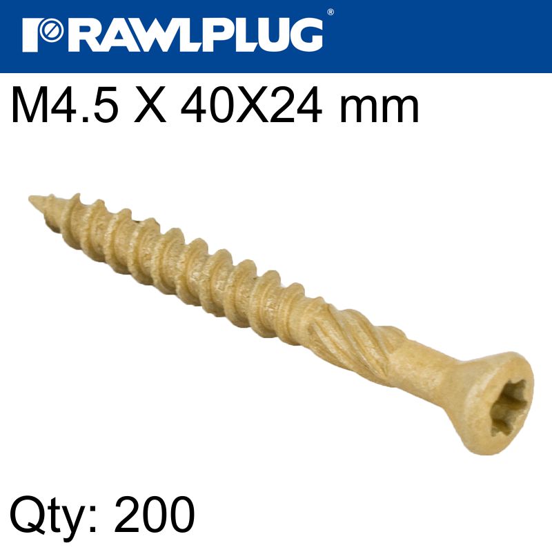 rawlplug-r-dsx-decking--screws-m4.5-x-40x24-ginger-ruspert-x200-box-raw-r-dsx-4540-3