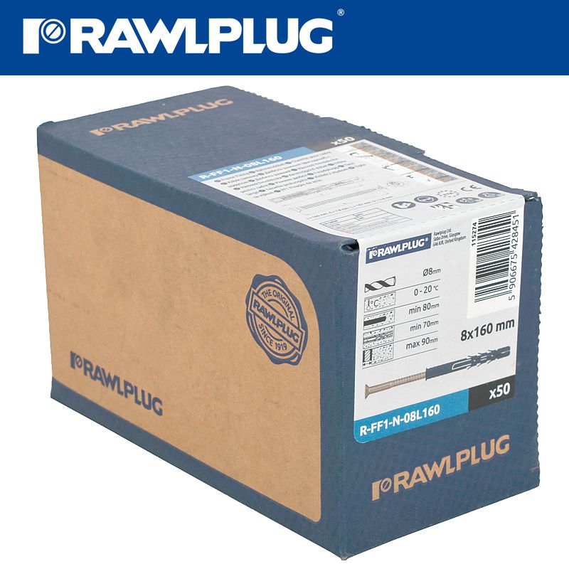 rawlplug-nyl-frame-fixing-zp+-csk-screw-8.0mmx160mm-x50--box-raw-r-ff1-n-08l160-3