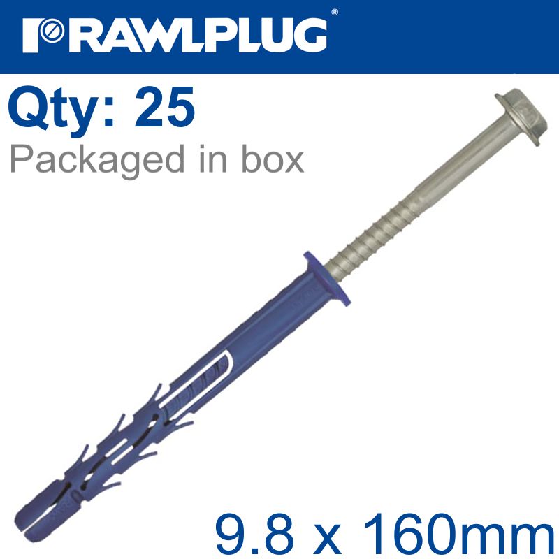 rawlplug-nyl-frame-fixing-s-steel-+-hex-screw-9.8mmx160mm-x25--box-raw-r-ff1-n-10k160-a4-1