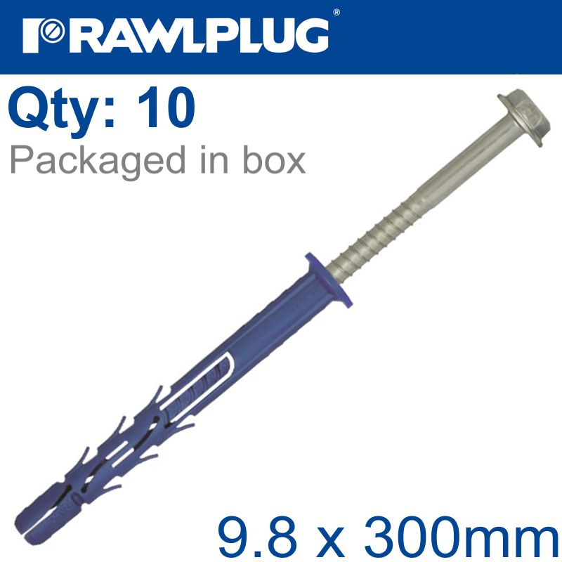 rawlplug-nyl-frame-fixing-s-steel-+-hex-screw-9.8mmx300mm-x10--box-raw-r-ff1-n-10k300-a4-1