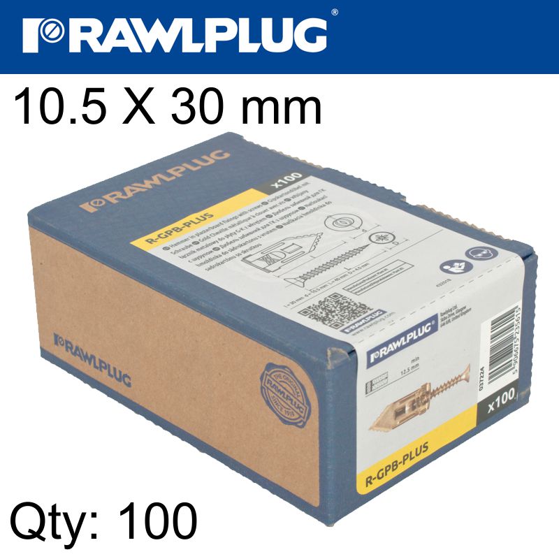 rawlplug-nail-in--fixing-plasterboard+screws-10.5x30mm-x100-box-raw-r-gpb-plus-2