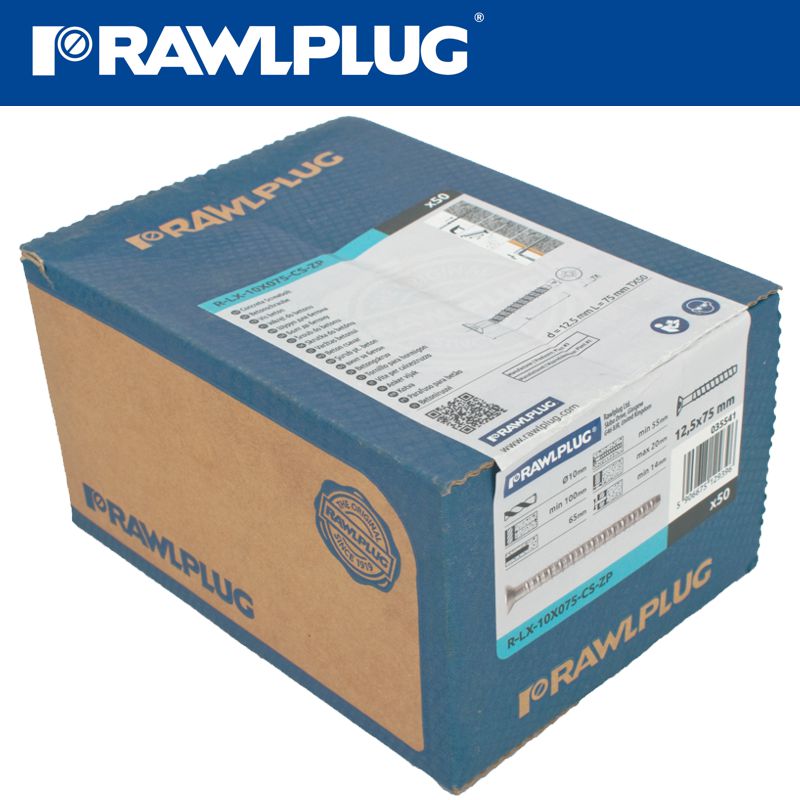rawlplug-concrete-screwbolt-m10-12.5x75mm-csk-head-zinc-box-of-50-raw-r-lx-10x075-cs-zp-3