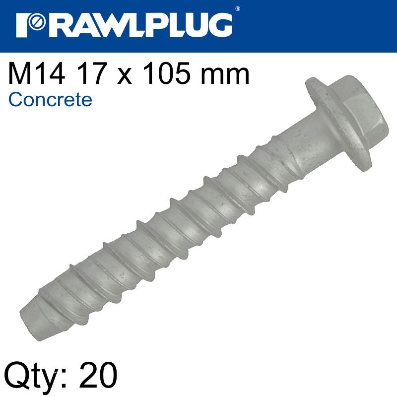 rawlplug-concrete-screwbolt-m14-17x105mm-hex-flange-zinc-fl-x20-box-raw-r-lx-14x105-hf-zf-1