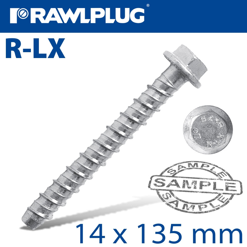 rawlplug-concrete-screwbolt-14x135mm-hex-with-flange-galv-20/box-raw-r-lx-14x135-hf-zp-1