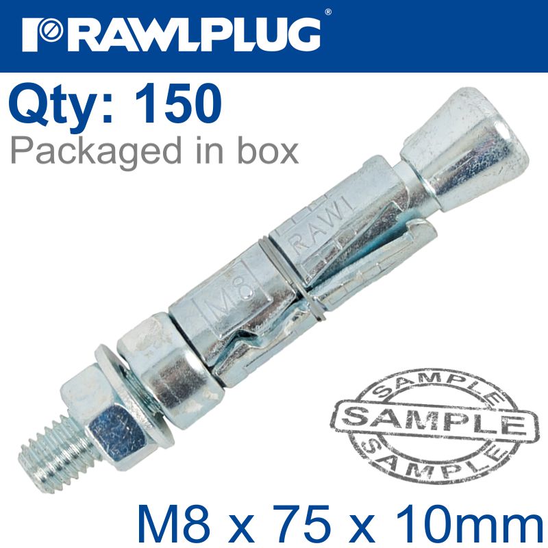 rawlplug-projecting-bolt-m8x75x10mm-x150--box-raw-r-p1-rbp-m08-10w-1