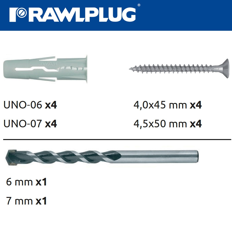 rawlplug-shelving-kit-uno6x4-uno7x4-plus-screws-with-6mm-and-7mm-drill-bit-raw-r-pds-she-3
