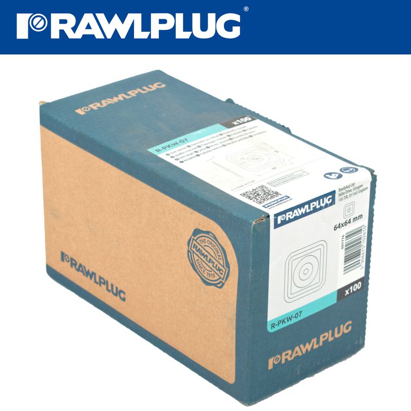 rawlplug-square-steel-washer-64mm,7,0mm-with-zinc-coating-box-of-100-raw-r-pkw-07-3