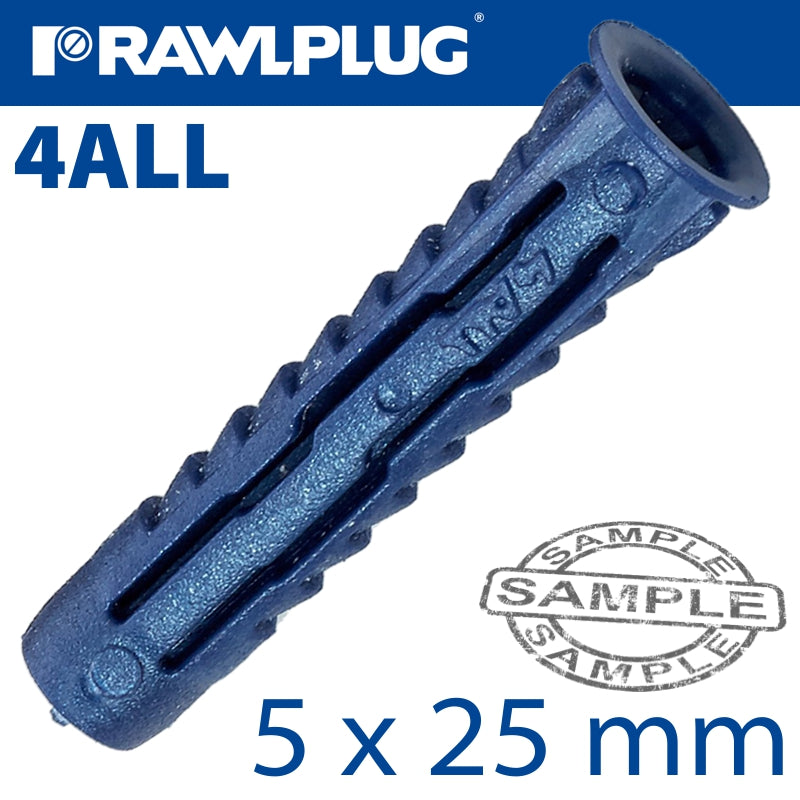 rawlplug-universal-nyl-plug-5x25mm-x100--bag-raw-r-s1-4all-05-100-1