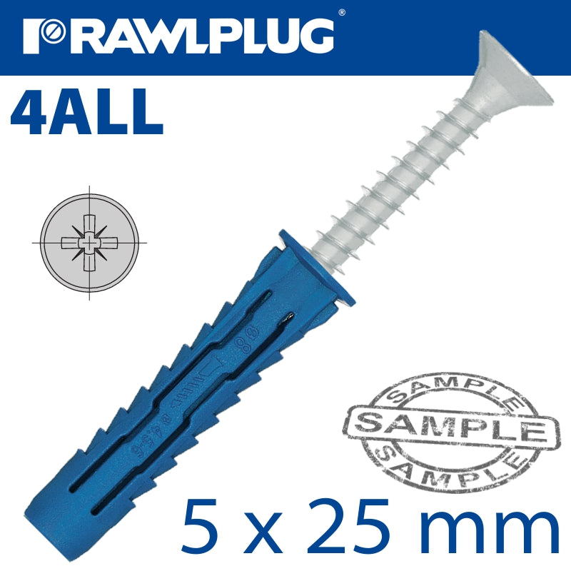 rawlplug-universal-nylon-plug-with-screw-5x25mm-40-per-bag-raw-r-s1-4all-05+40-1