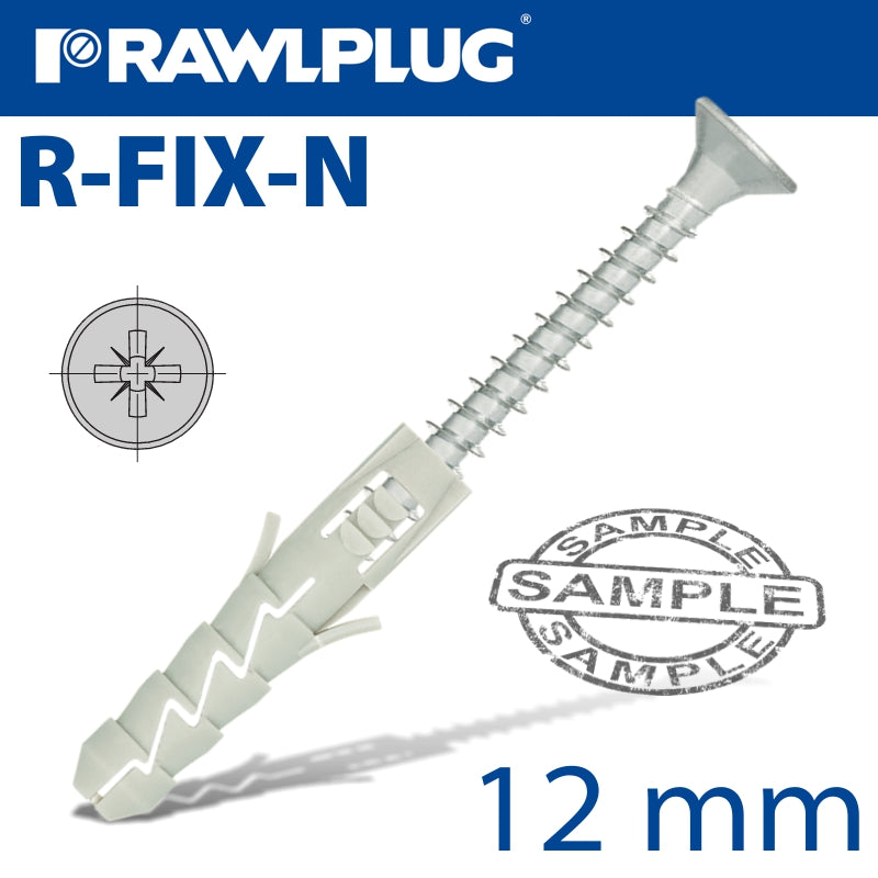 rawlplug-nyl-expansion-plug+screw-x12mm-x60mm-x6--bag-raw-r-s1-fix-n-1260-6-1