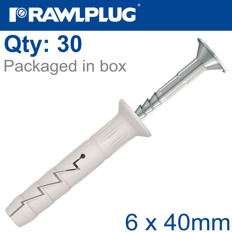 rawlplug-nyl-nail-in-fixing-6x40mm-+-csk-head-x30--bag-raw-r-s1-fx-n06l040-30-1