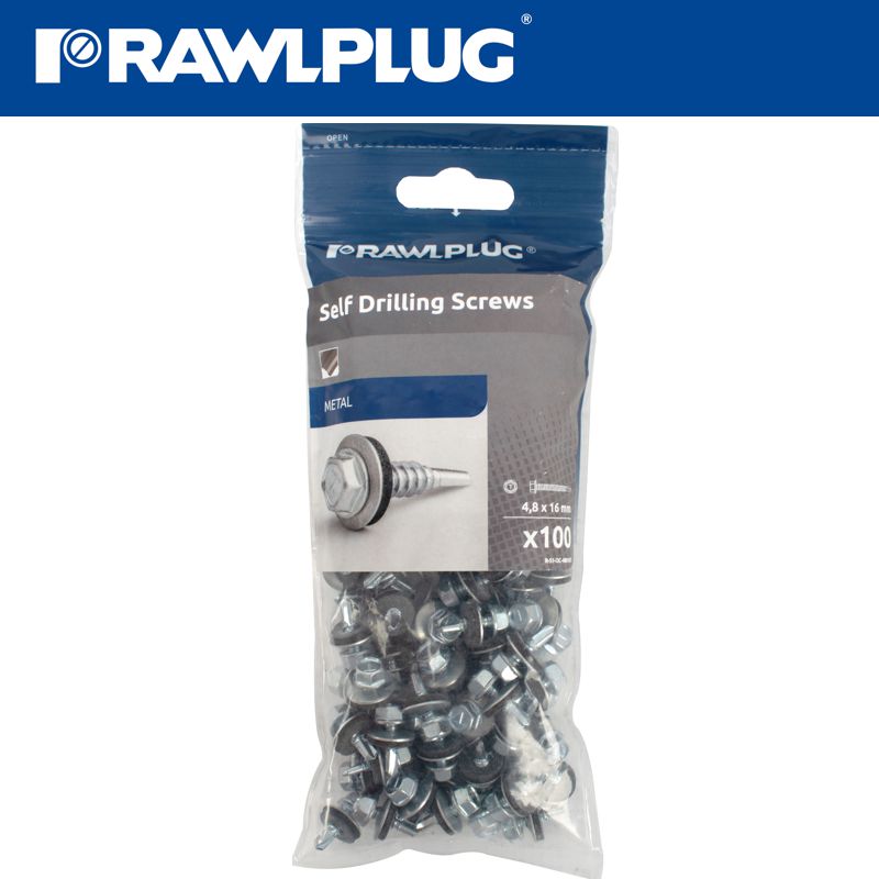 rawlplug-self-drilling-screws-4,8x16mm-with-washer-t14,-100pcs-raw-r-s1-oc-48016t-4