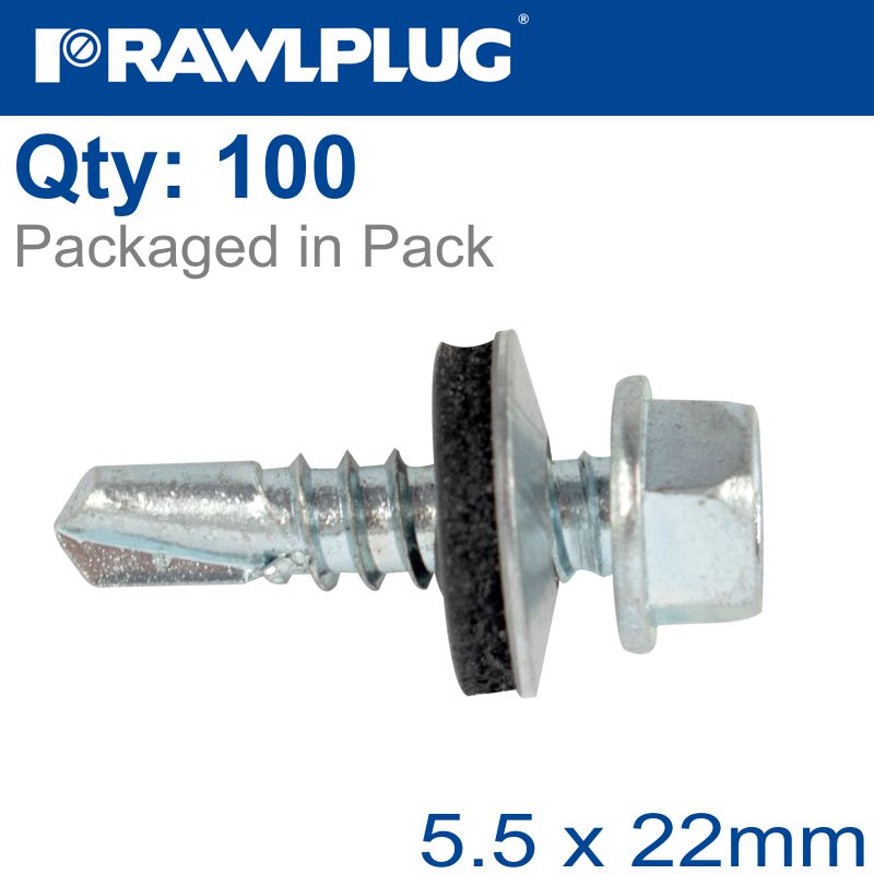 rawlplug-self-drilling-screws-5,5x22mm-with-washer-t14,-100pcs-raw-r-s1-oc-55022t-1