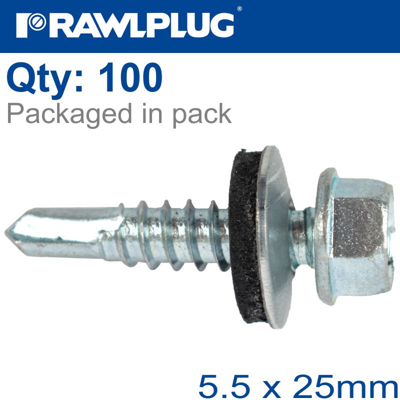 rawlplug-self-drilling-screws-5,5x25mm-with-washer-t14,-100pcs-raw-r-s1-oc-55025t-1