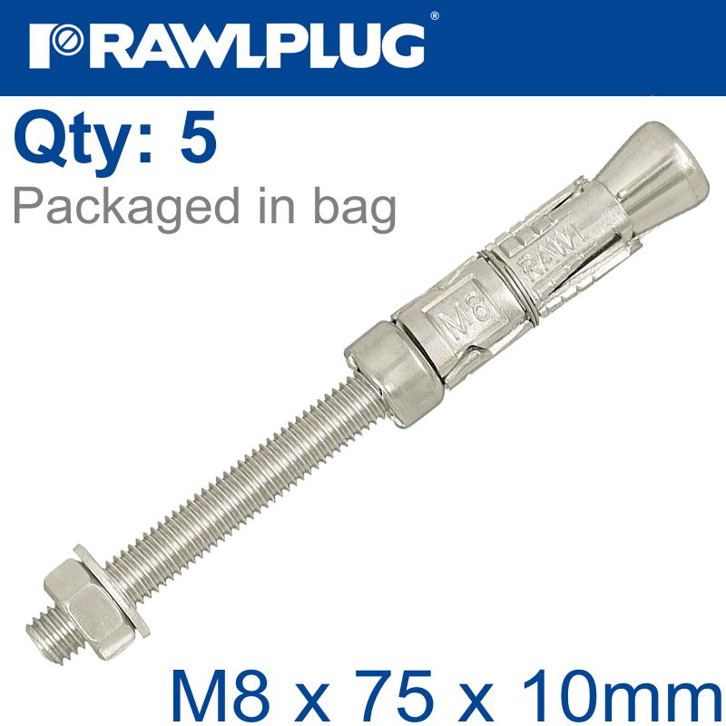 rawlplug-projecting-bolt-m8x75x10mm-x5--bag-raw-r-s1-rbp-m8-10-5-1