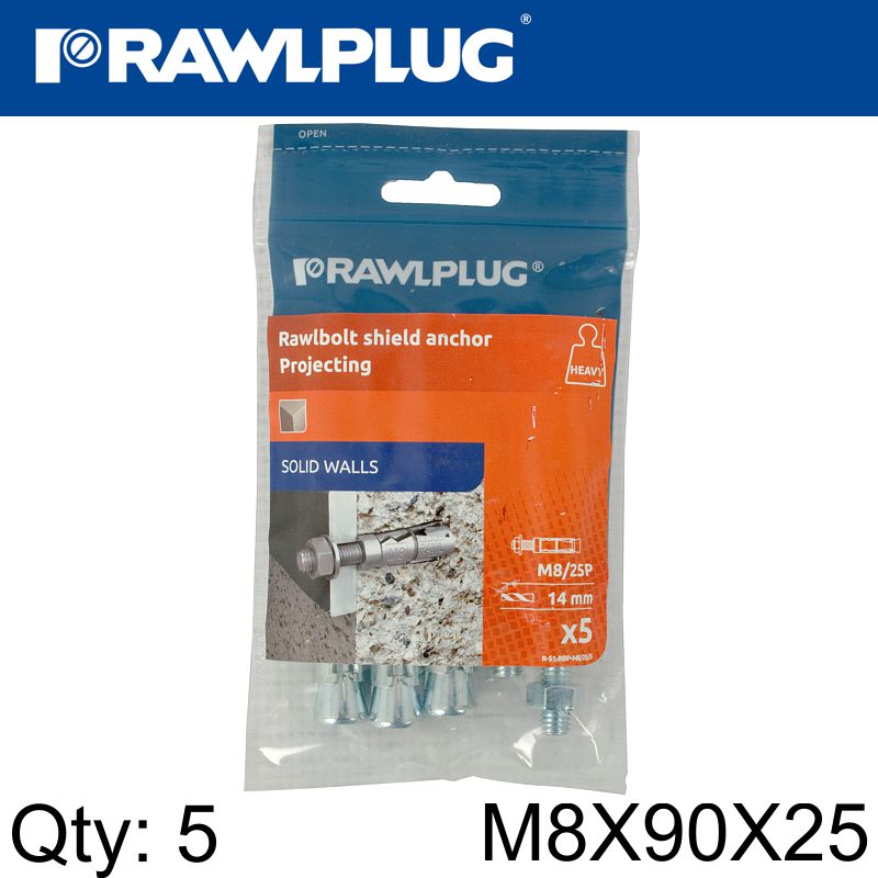 rawlplug-projecting-bolt-m8x90x25mm-x5--bag-raw-r-s1-rbp-m8-25-5-2