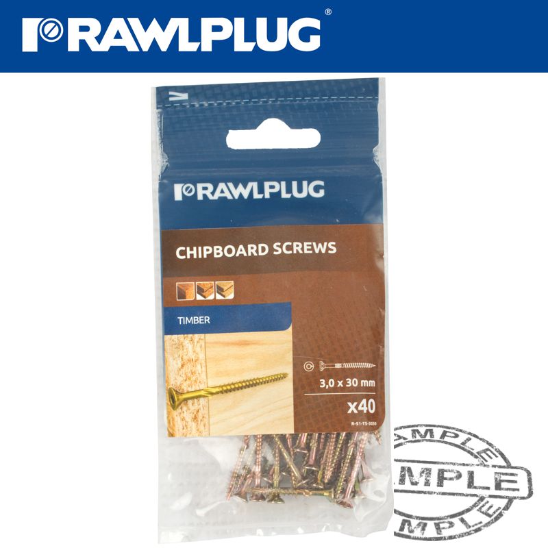 rawlplug-r-ts-chpiboard-hd-screw-3.0x30mm-x40-per-bag-raw-r-s1-ts-3030-3