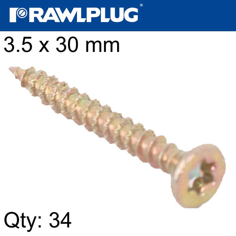 rawlplug-r-ts-chpiboard-hd-screw-3.5x30mm-x34-per-bag-raw-r-s1-ts-3530-3