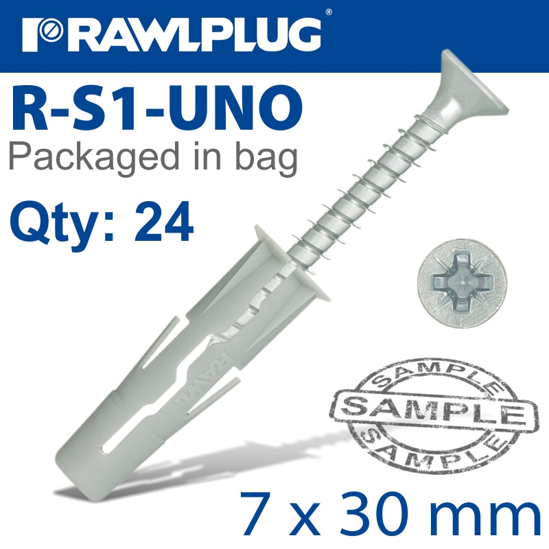 rawlplug-universal-plug-with-screw-7x30mm-24-per-bag-raw-r-s1-uno-07+24-1