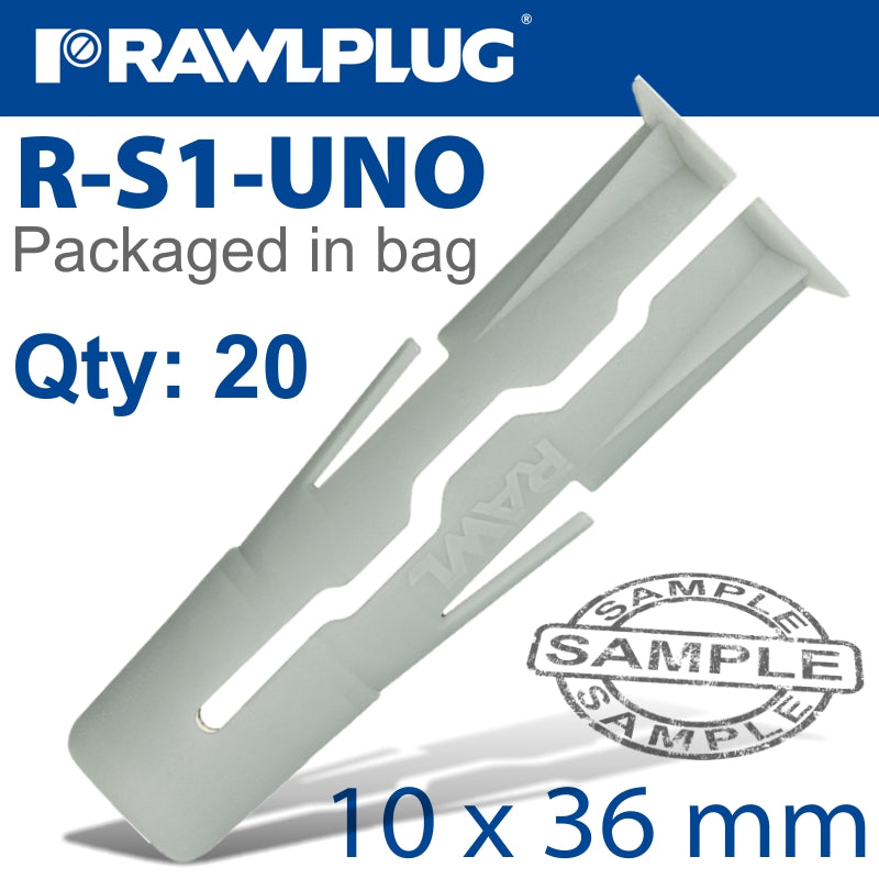rawlplug-universal-plug-10x36mm-x20-bag-raw-r-s1-uno-10-20-1