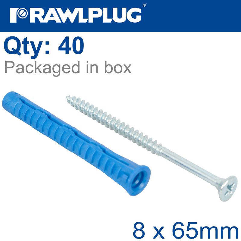 rawlplug-universal-plug-4all-8-x-65mm-with-screw-40-psc-per-tub-raw-r-sl1-4all-08l+5080-2