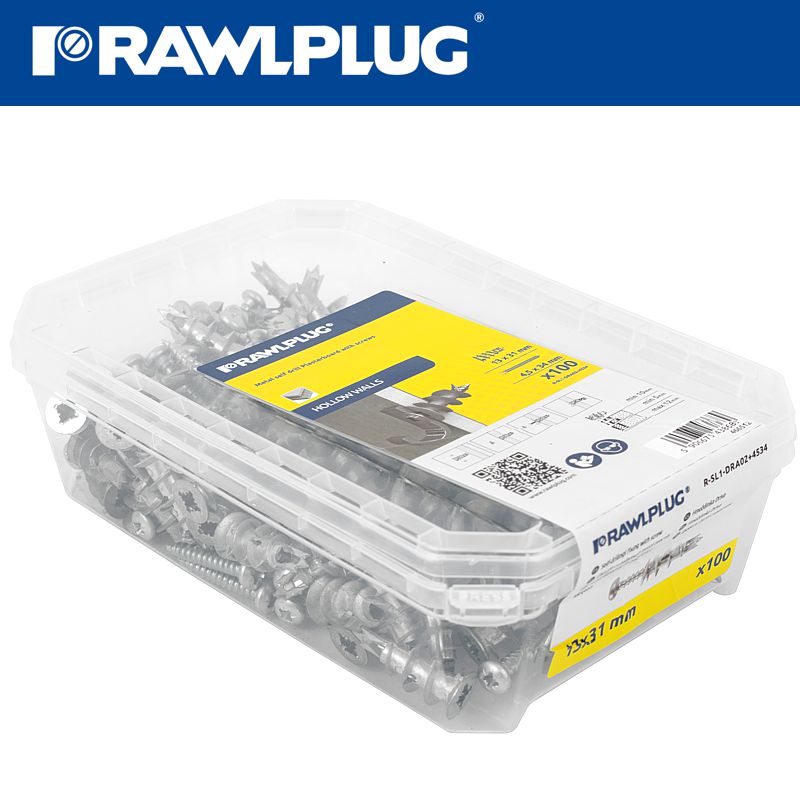 rawlplug-self-drill-plasterboard-with-screw-100-psc-per-tub-raw-r-sl1-dra02+4534-3