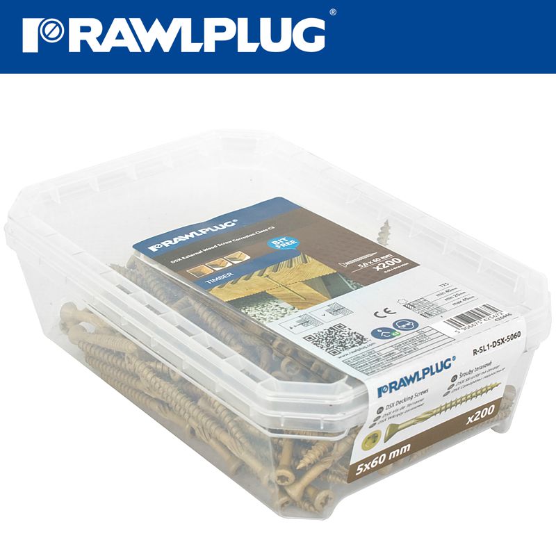 rawlplug-r-dsx-decking-screws-m5-x-60x36-ginger-ruspert-x200-tub-raw-r-sl1-dsx-5060-3