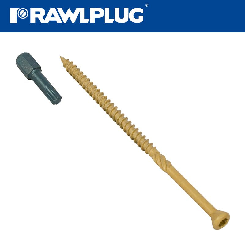 rawlplug-r-dsx-decking--screws-m5-x-100x60-ginger-ruspert-x100-tub-raw-r-sl1-dsx-5100-4