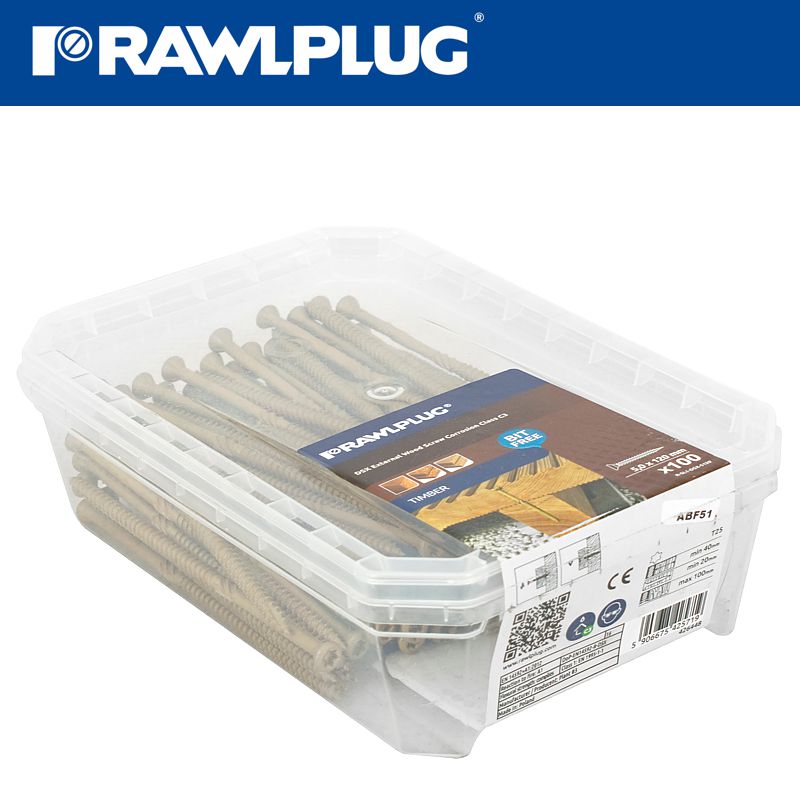 rawlplug-r-dsx-decking--screws-m5-x-120x72-ginger-ruspert-x100-tub-raw-r-sl1-dsx-5120-3